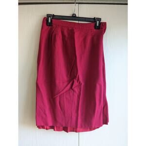 Women's Pink Button Closer Velvet Knee Length Skirt Size 12